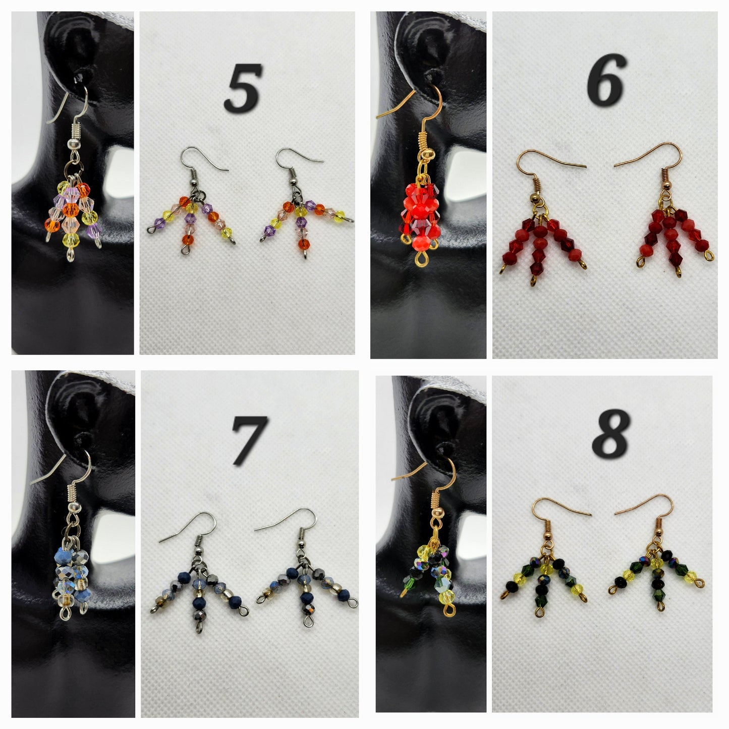 Triple Strand Earrings